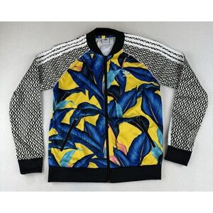Adidas x Farm Rio Women's Size Medium Tropical Floral‎ Palm Leaf Track Jacket
